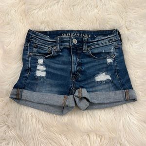 A pair of American Eagle jeans shorts that are in perfect condition.